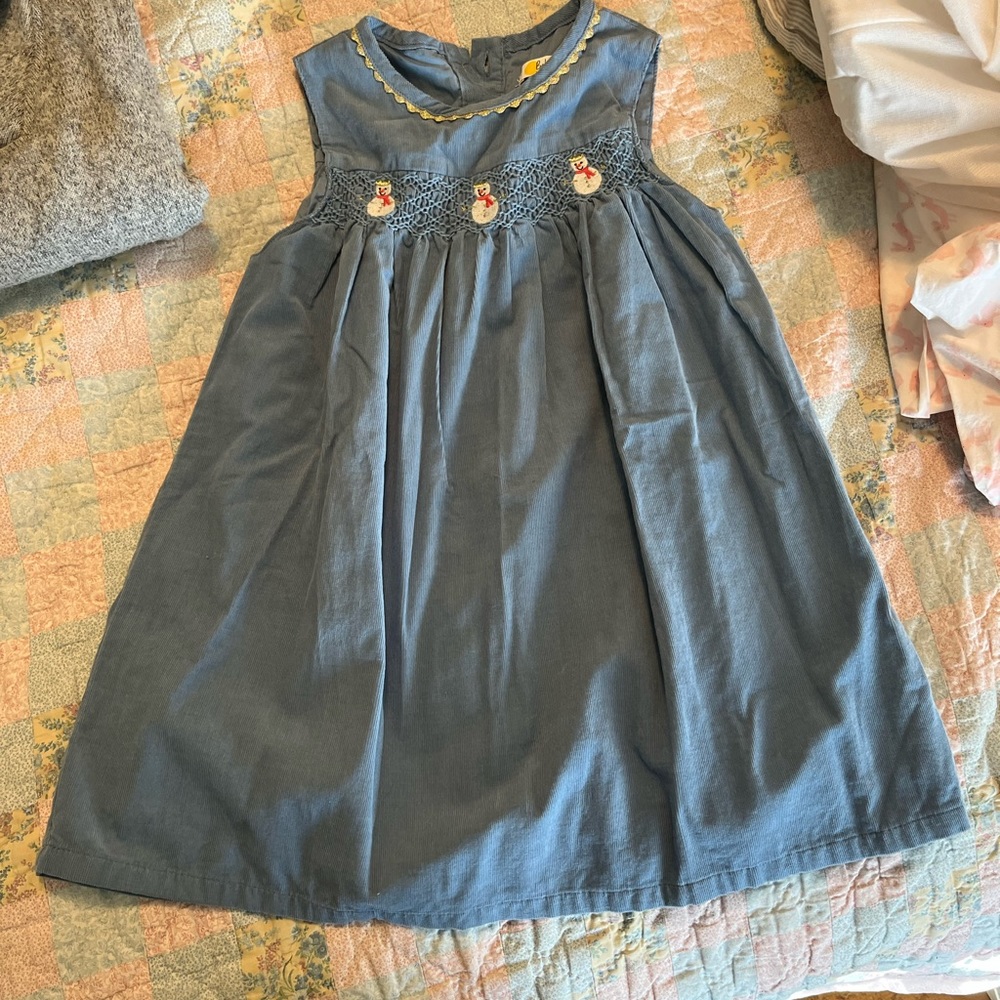 Baby boden Corderoy snowman dress